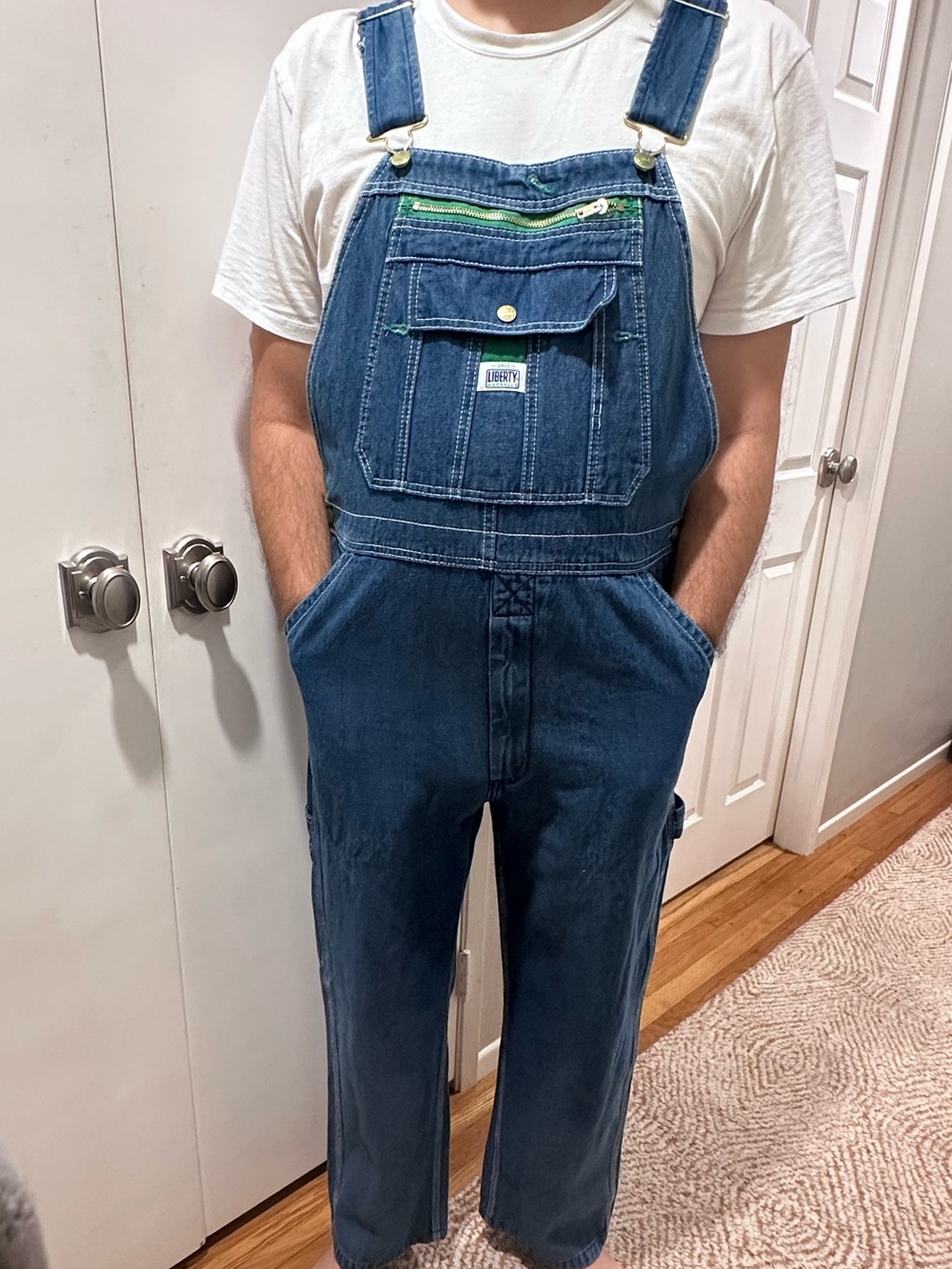 Liberty Blue Relaxed-Fit Men's Denim Overalls 36x30